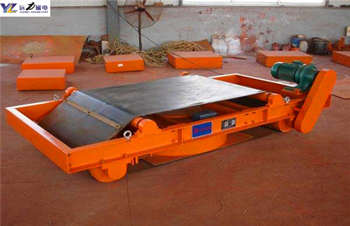 電磁自卸式除鐵器，電磁自卸式除鐵器用什么電機電流_電磁自卸式除鐵器用什么電機廠家配件_型號及工作視頻