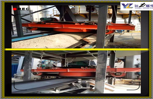 電磁自卸式除鐵器，甘肅電磁自卸式除鐵器設(shè)計_甘肅電磁自卸式除鐵器設(shè)計廠家配件_型號及工作視頻