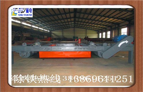 自卸式電磁除鐵器，福建超強(qiáng)干式自卸式電磁除鐵器_福建超強(qiáng)干式自卸式電磁除鐵器廠家配件_型號及工作視頻